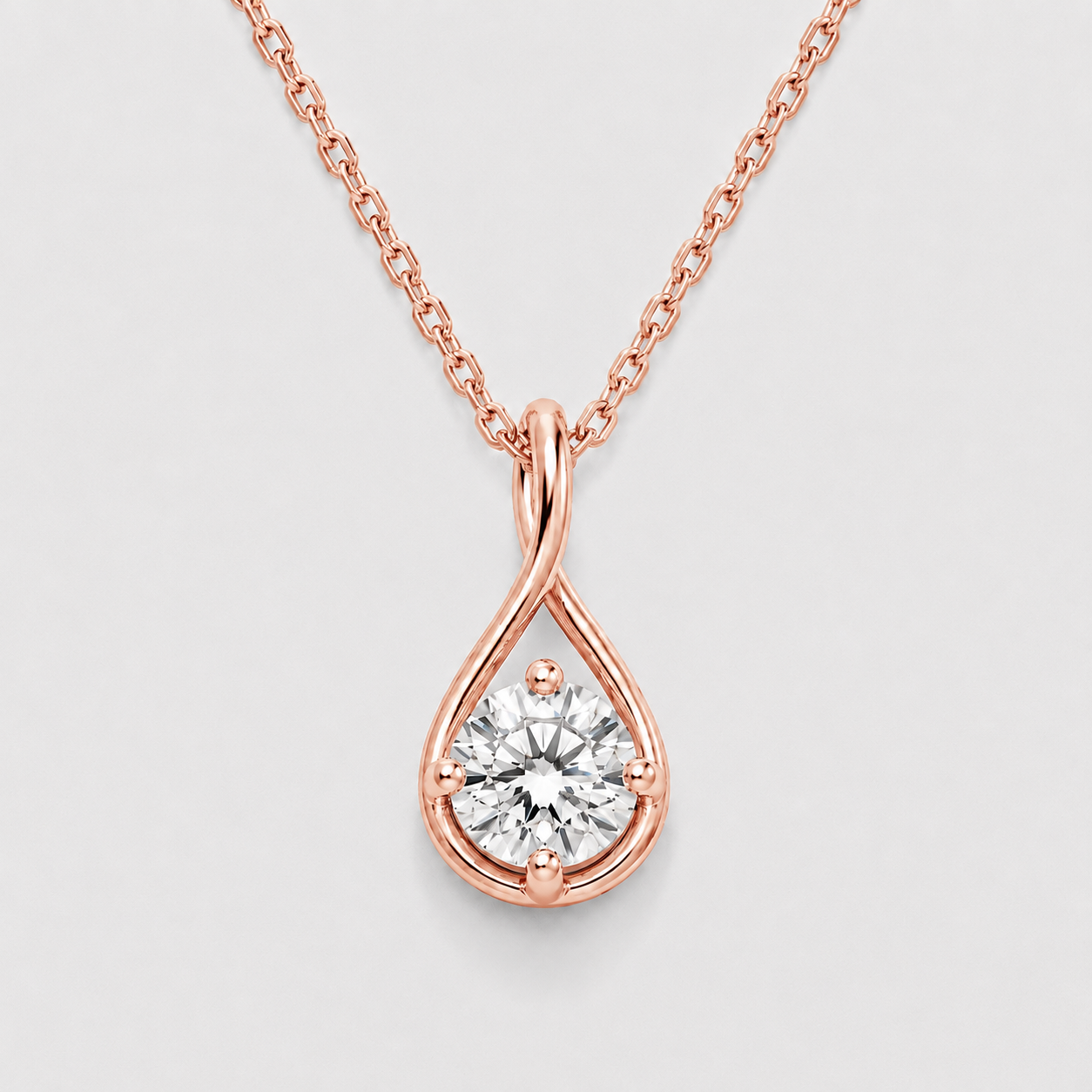 1.25 Ct. Round Cut Lab Grown Diamond Solitaire Pendant Necklace (VS-EF)