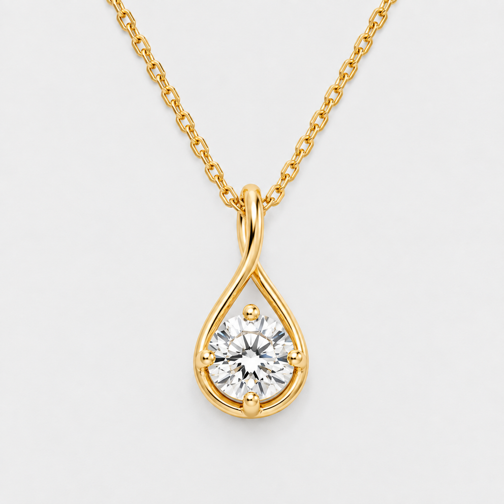 1.25 Ct. Round Cut Lab Grown Diamond Solitaire Pendant Necklace (VS-EF)