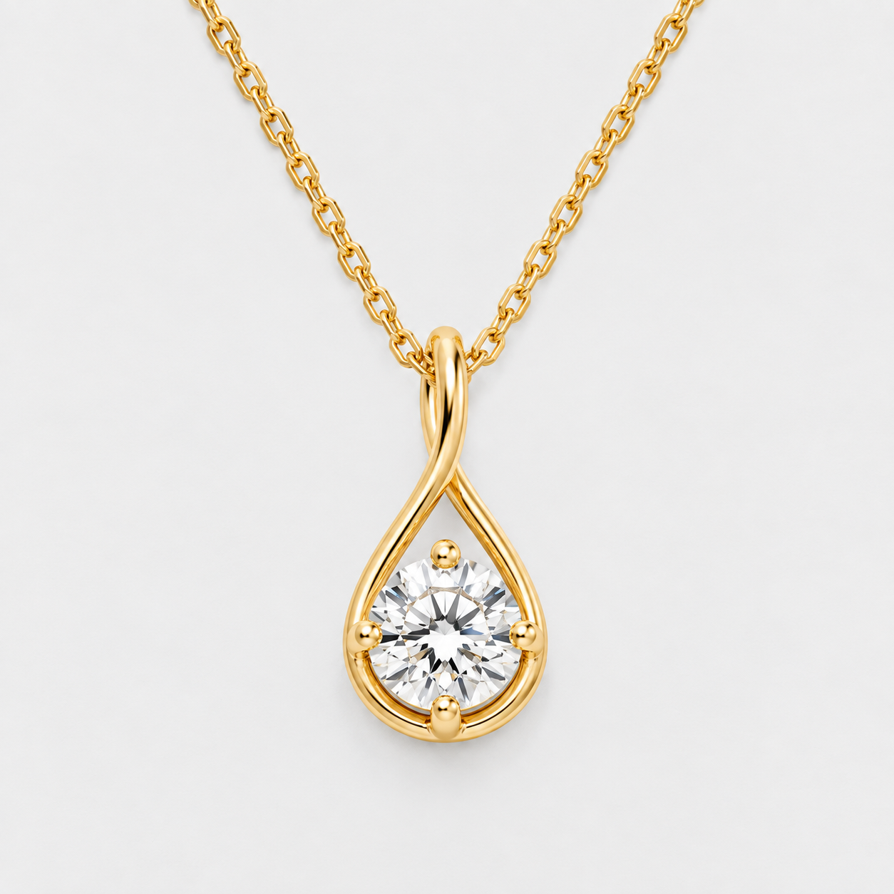 1.25 Ct. Round Cut Lab Grown Diamond Solitaire Pendant Necklace (VS-EF)