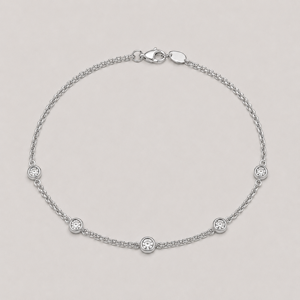 Lab Grown Diamond Station Bracelet 0.30 Ct.(EF-VS SI)