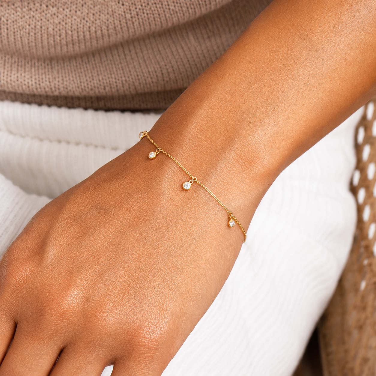 Lab Grown Diamond Station Bracelet 0.30 Ct.(EF-VS SI)