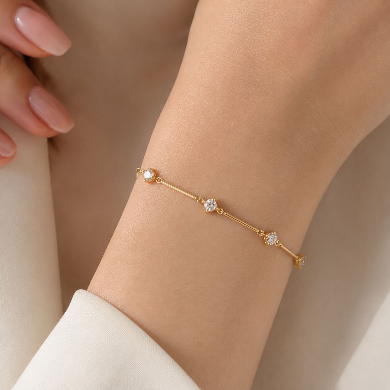 Lab Grown Diamond Station Bracelet 0.42 Ct. (EF-VS SI)