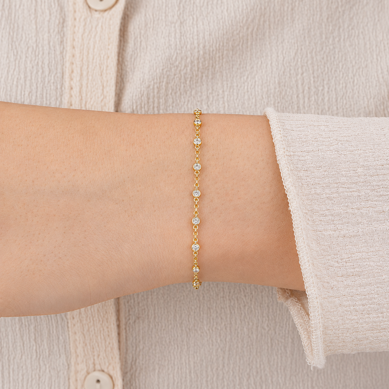Lab Grown Diamond Station Bracelet 0.50 Ct. (EF-VS SI)