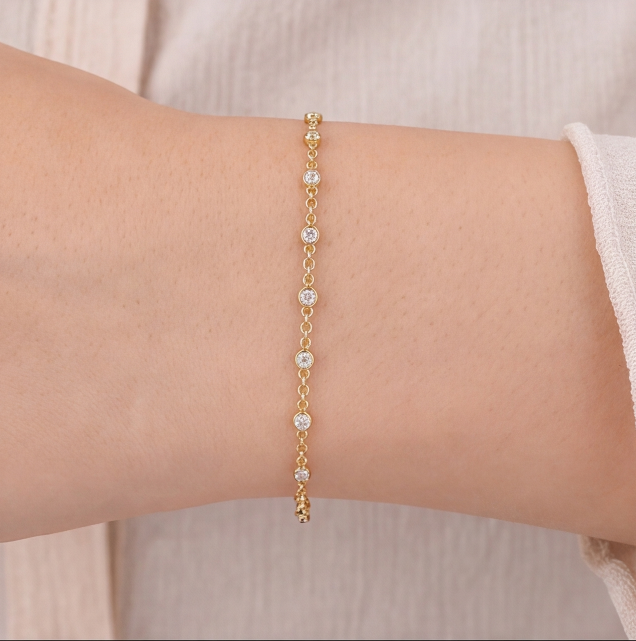 Lab Grown Diamond Station Bracelet 0.50 Ct. (EF-VS SI)