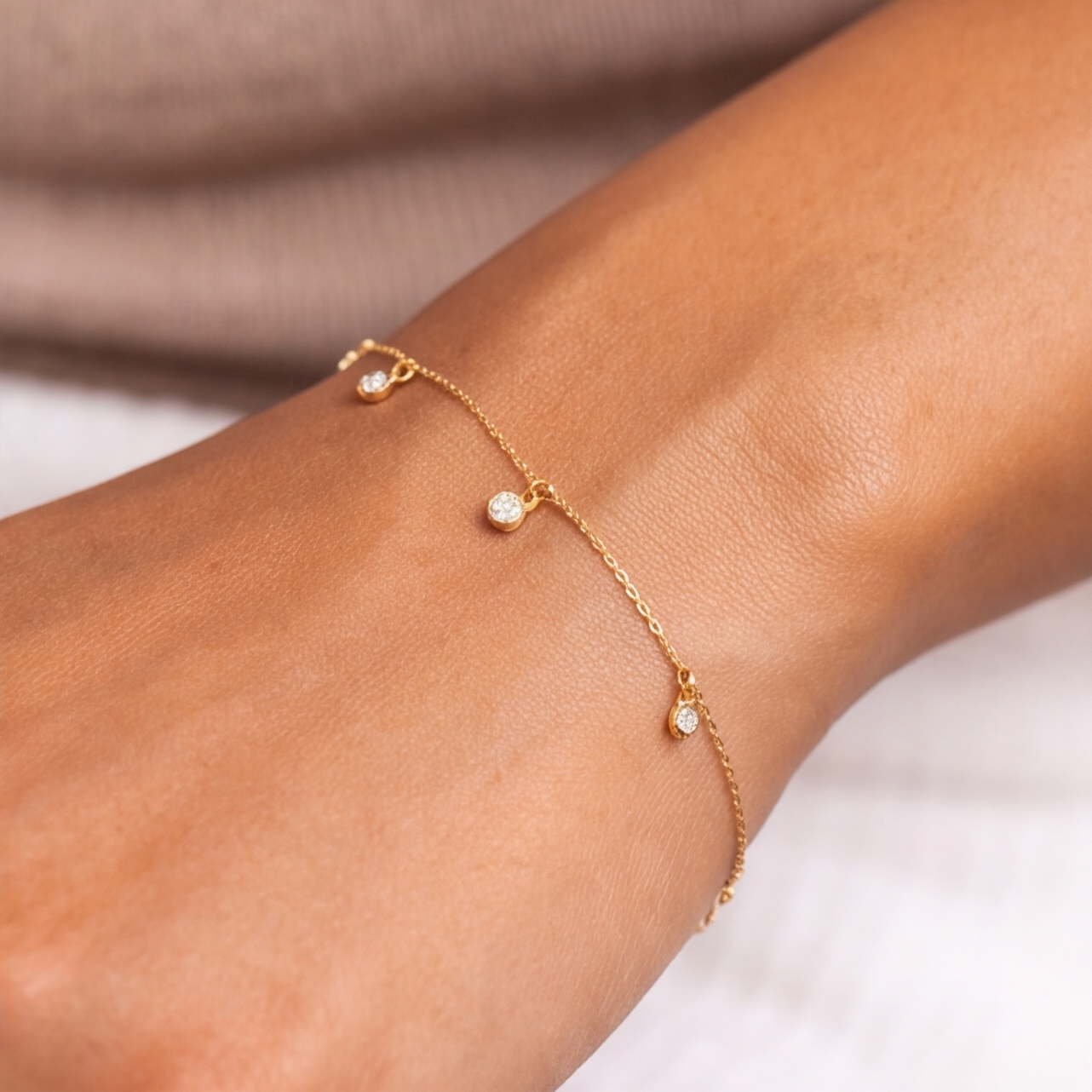 Lab Grown Diamond Station Bracelet 0.30 Ct.(EF-VS SI)