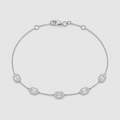 Lab Grown Diamond Emerald Cut Station Bracelet 0.60 Ct. (EF-VS)