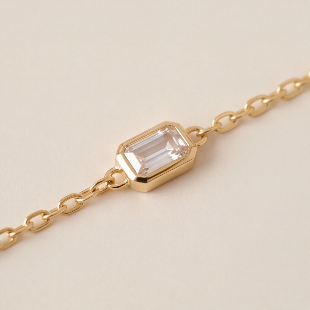 Lab Grown Diamond Emerald Cut Station Bracelet 0.60 Ct. (EF-VS)