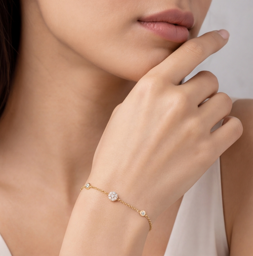 0.30 Ct. Lab Grown Diamond Station Bracelet (EF-VS)