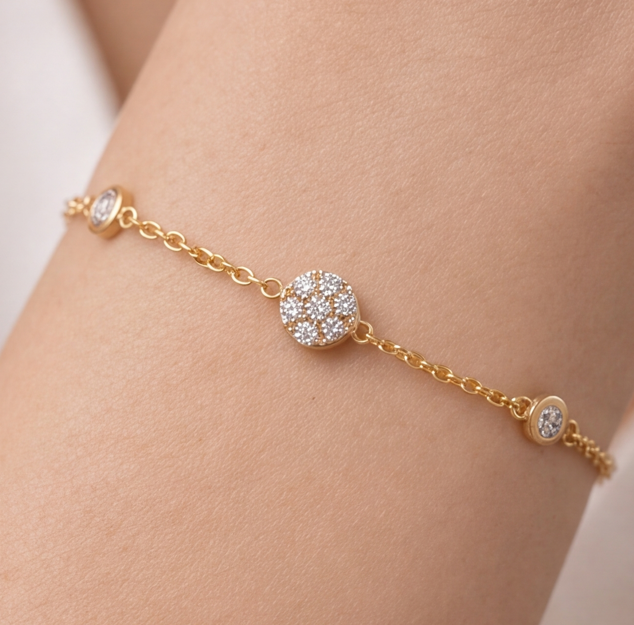 0.30 Ct. Lab Grown Diamond Station Bracelet (EF-VS)