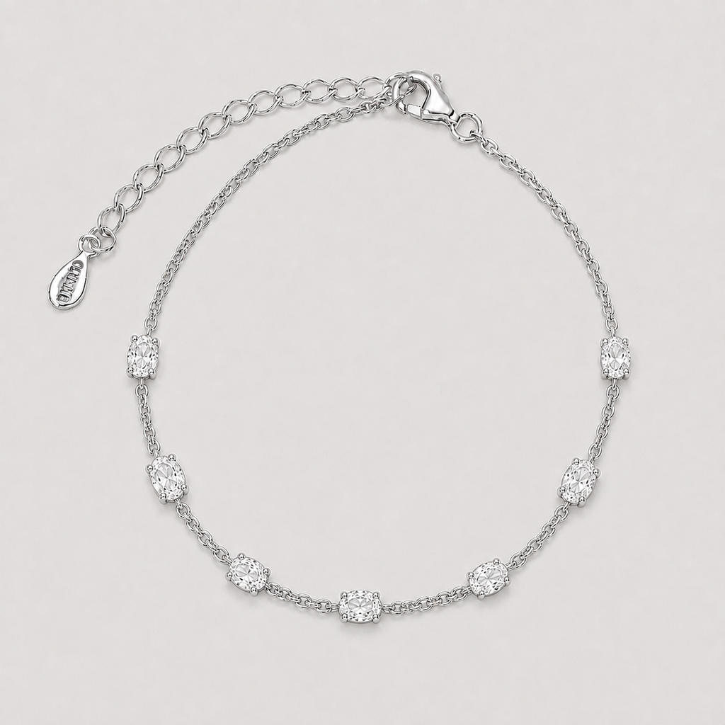 1.47 Ct. Lab Grown Diamond Oval Cut Station Bracelet (EF-VS)