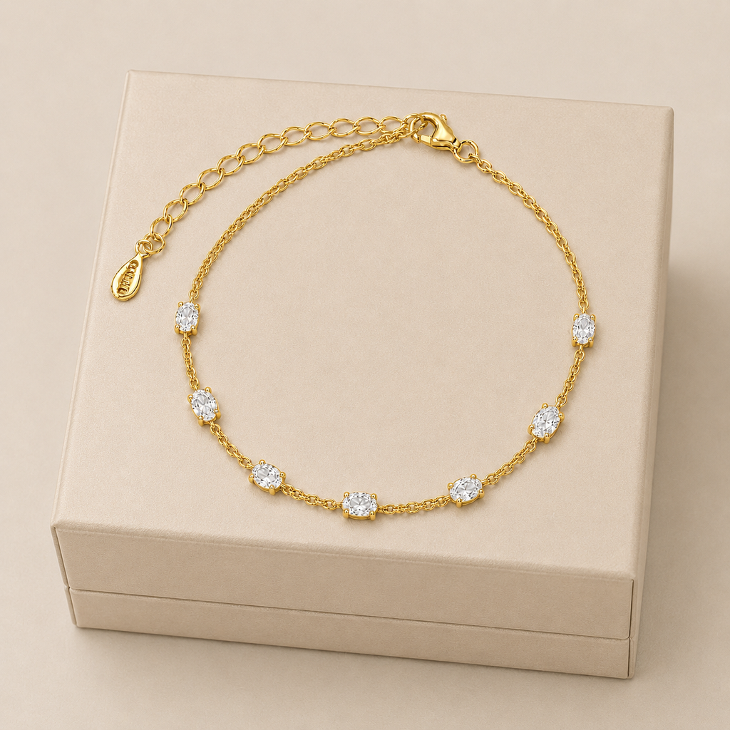 1.47 Ct. Lab Grown Diamond Oval Cut Station Bracelet (EF-VS)