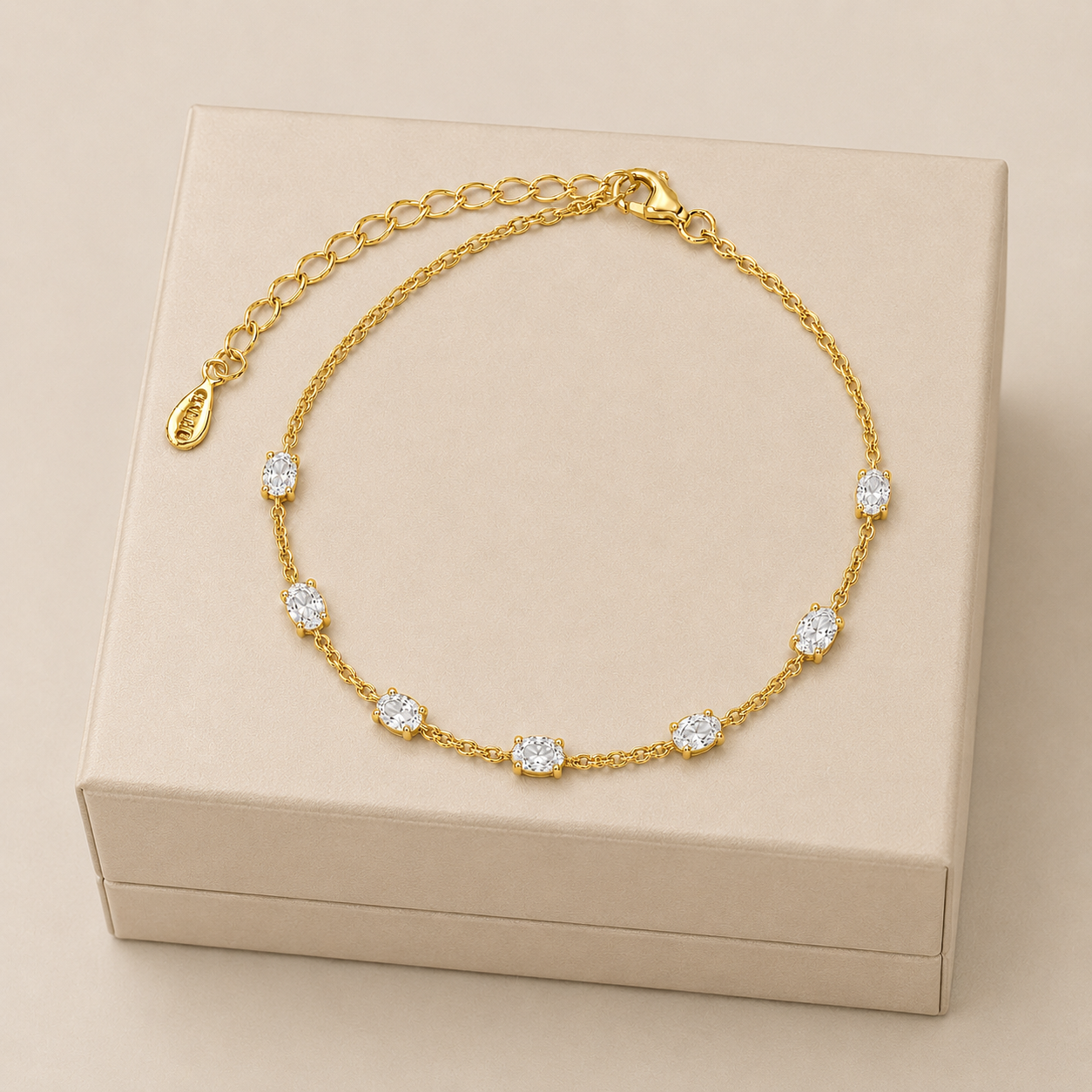 1.47 Ct. Lab Grown Diamond Oval Cut Station Bracelet (EF-VS)
