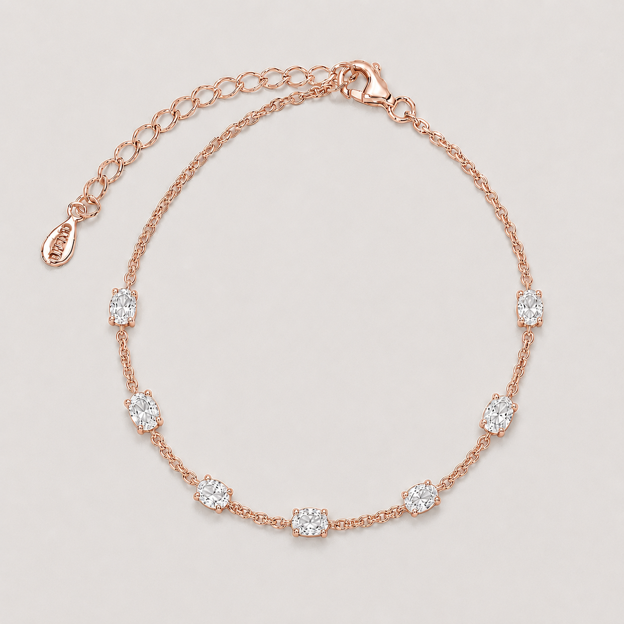 1.47 Ct. Lab Grown Diamond Oval Cut Station Bracelet (EF-VS)