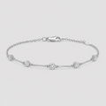 Lab Grown Diamond Station Round-Cut Bracelet 0.85 Ct. (EF-VS SI)