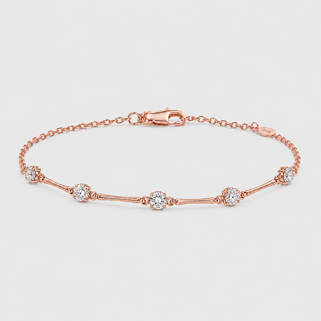Lab Grown Diamond Station Round-Cut Bracelet 0.85 Ct. (EF-VS SI)