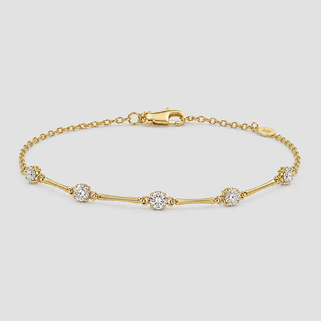 Lab Grown Diamond Station Round-Cut Bracelet 0.85 Ct. (EF-VS SI)