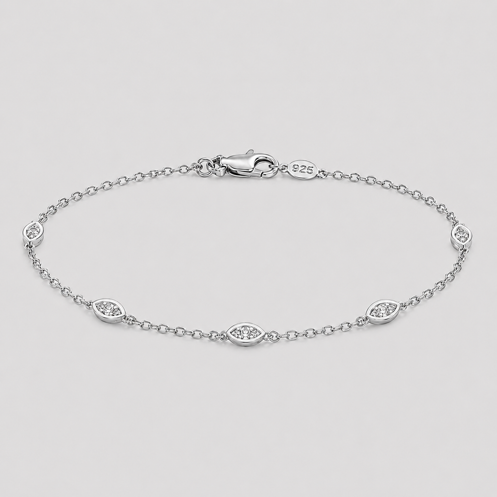 Lab Grown Diamond Marquise Cut Station Bracelet 0.50 Ct. (EF-VS SI)