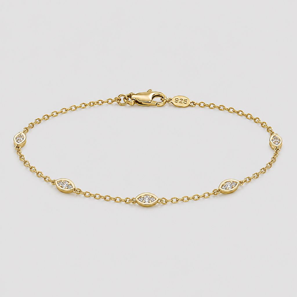Lab Grown Diamond Marquise Cut Station Bracelet 0.50 Ct. (EF-VS SI)