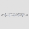 1.45 Ct Princess Cut Lab Grown Diamond Station Bracelet (EF-VS SI)