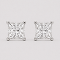 1 Ct. Princess Cut Lab Grown Diamond Stud Earrings (VS-EF)