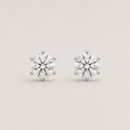 1 Ct. Lab Grown Diamond Round Cut 6 Prong Stud Earrings (VS-EF)