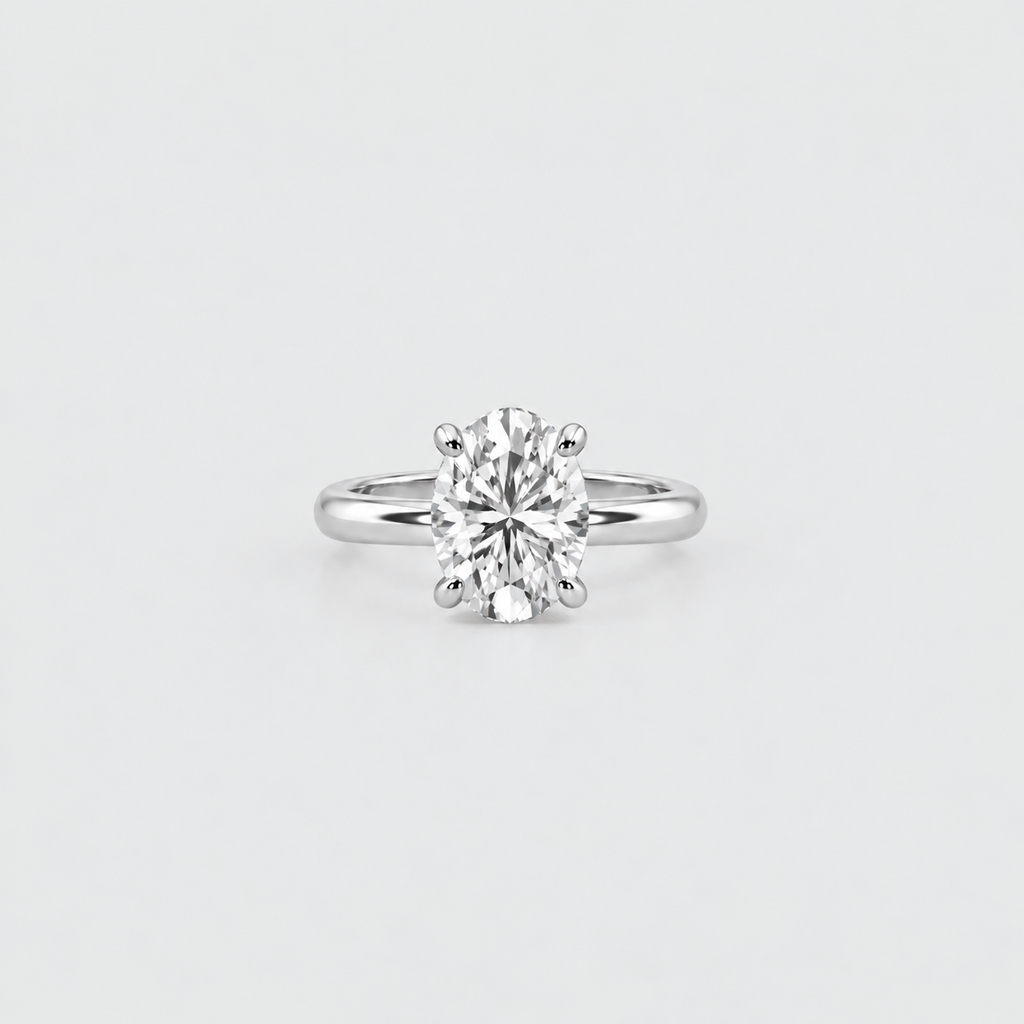 2 Ct. Lab-Grown Diamond Oval Cut Solitaire Ring (VS-EF)
