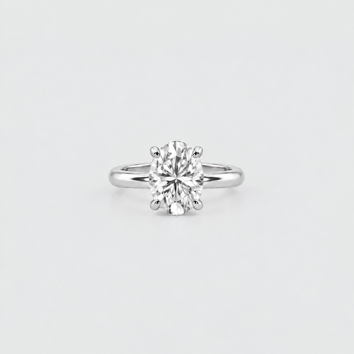 2 Ct. Lab-Grown Diamond Oval Cut Solitaire Ring (VS-EF)