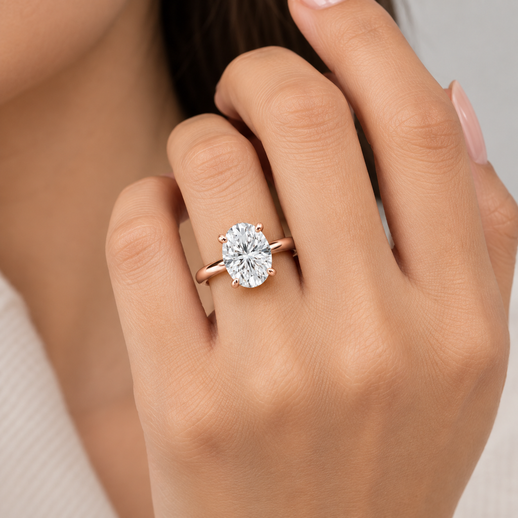 2 Ct. Lab-Grown Diamond Oval Cut Solitaire Ring (VS-EF)
