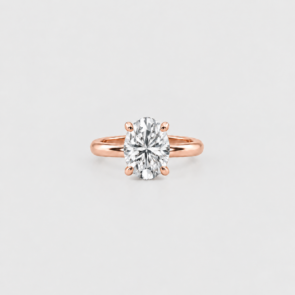 2 Ct. Lab-Grown Diamond Oval Cut Solitaire Ring (VS-EF)