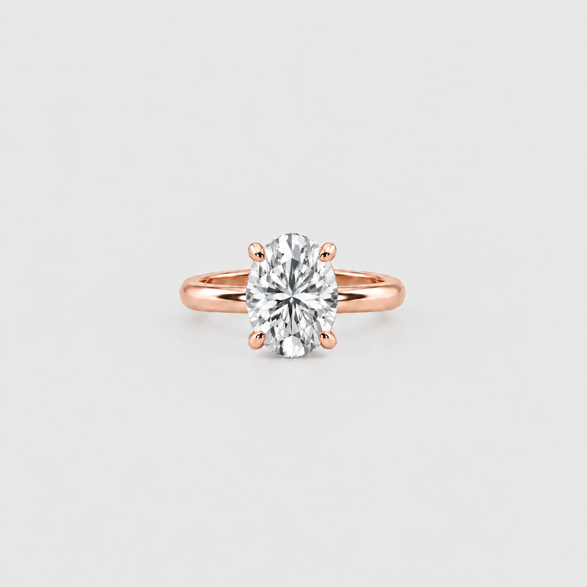 2 Ct. Lab-Grown Diamond Oval Cut Solitaire Ring (VS-EF)