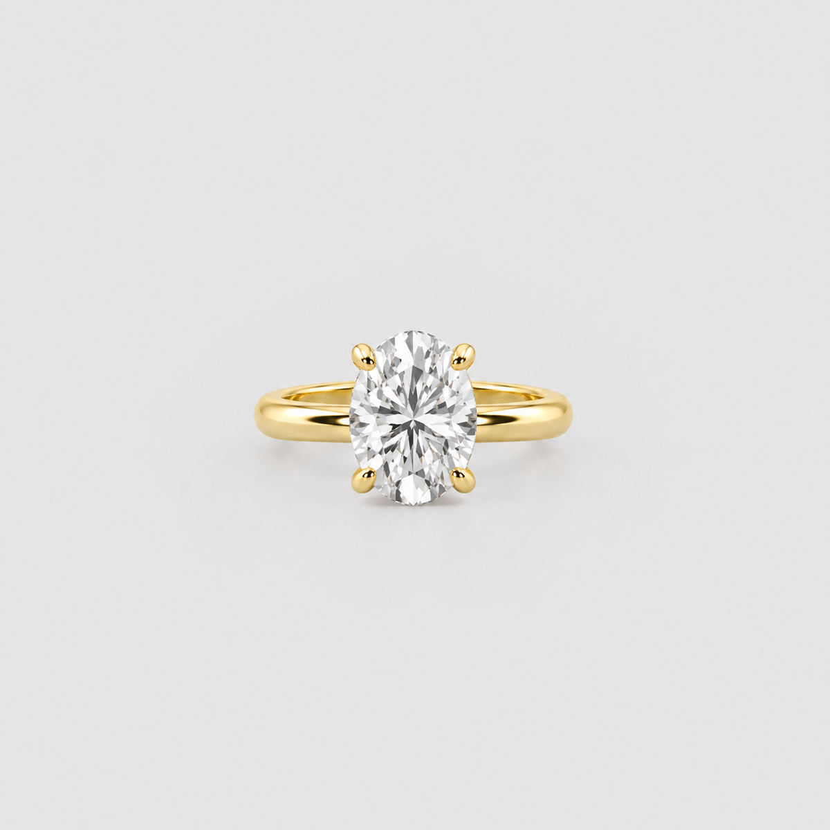 2 Ct. Lab-Grown Diamond Oval Cut Solitaire Ring (VS-EF)