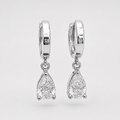 2 Ct. Lab Grown Diamond Pear Cut Dangle Earrings (VS-EF)