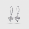 2 Ct. Lab Grown Diamond Heart Cut Drop Dangle Earrings (VS-EF)