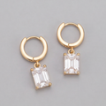 2 Ct. Emerald Cut Lab Grown Diamond Dangle Earring (VS-EF)