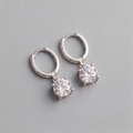 3.30 Ct. Round Cut Lab Grown Diamond Dangle Earrings (VS-EF)