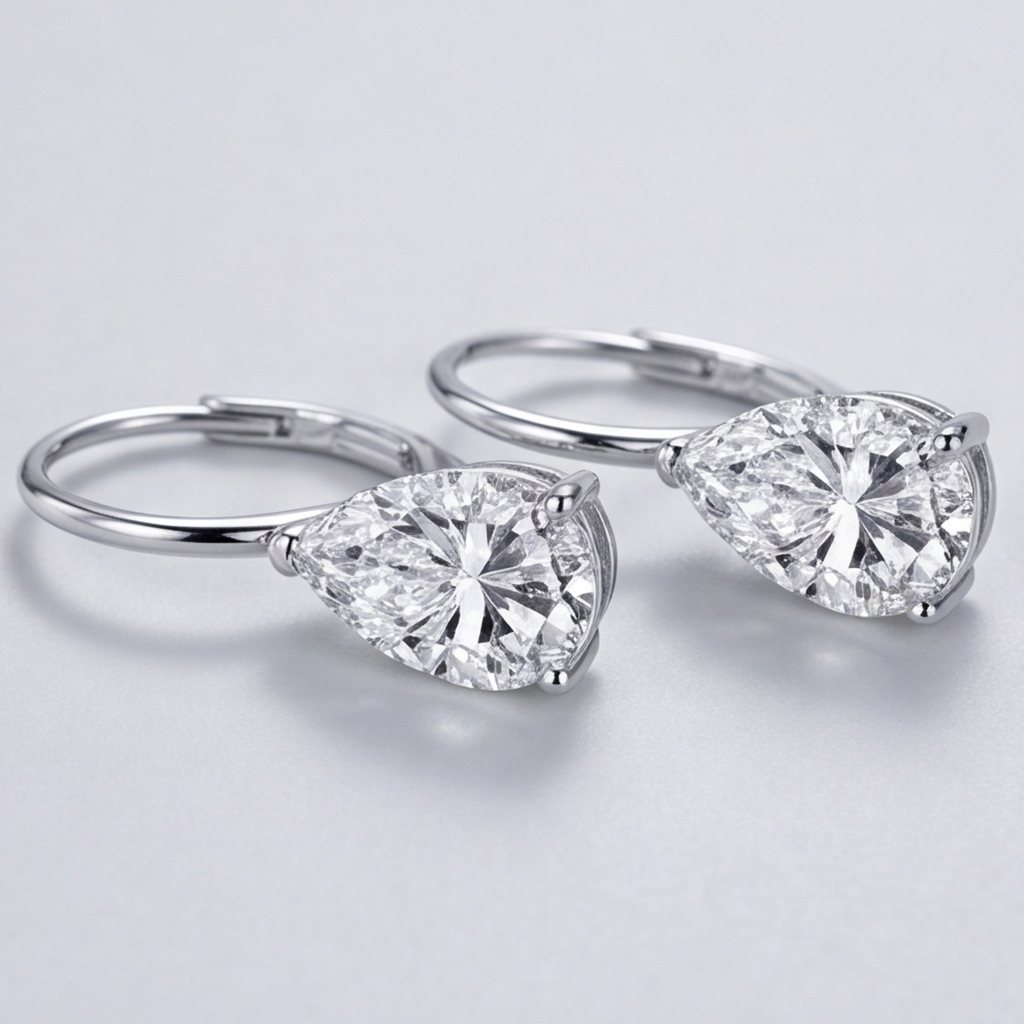 4 Ct. Lab-Grown Diamond Drop Dangle Pear Cut Earrings (VS-EF)