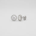 3.20 Ct. Lab Grown Diamond Round Cut Halo Stud Earrings (VS-EF)