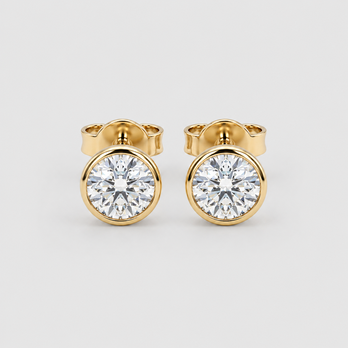 1 Ct. Round Cut Lab Grown Diamond Stud Earrings (EF/VVS-VS)