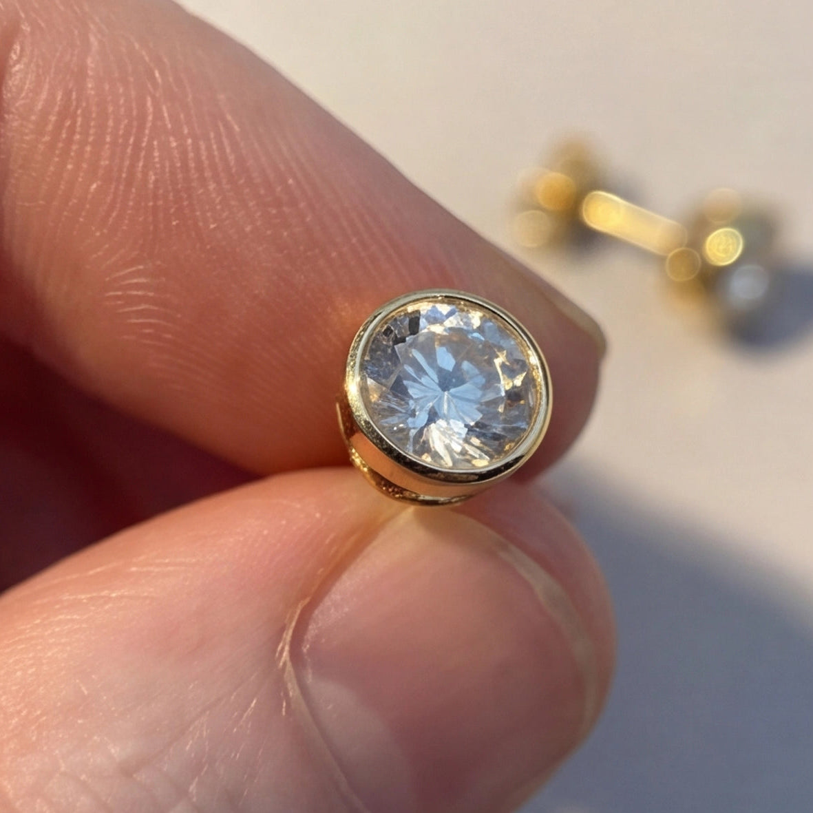 1 Ct. Round Cut Lab Grown Diamond Stud Earrings (VS-EF)