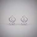 3 Ct. Lab Grown Diamond Pear Cut Stud Earrings (VS-EF)