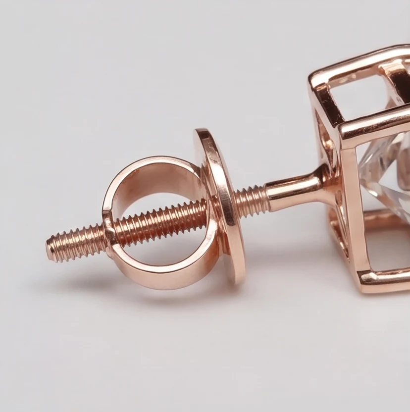 1 Ct Lab Grown Diamond Princess Cut Stud Earrings (EF/VVS-VS)
