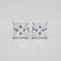 1 Ct. Lab Grown Diamond Cushion Cut Stud Earrings (EF-VS)