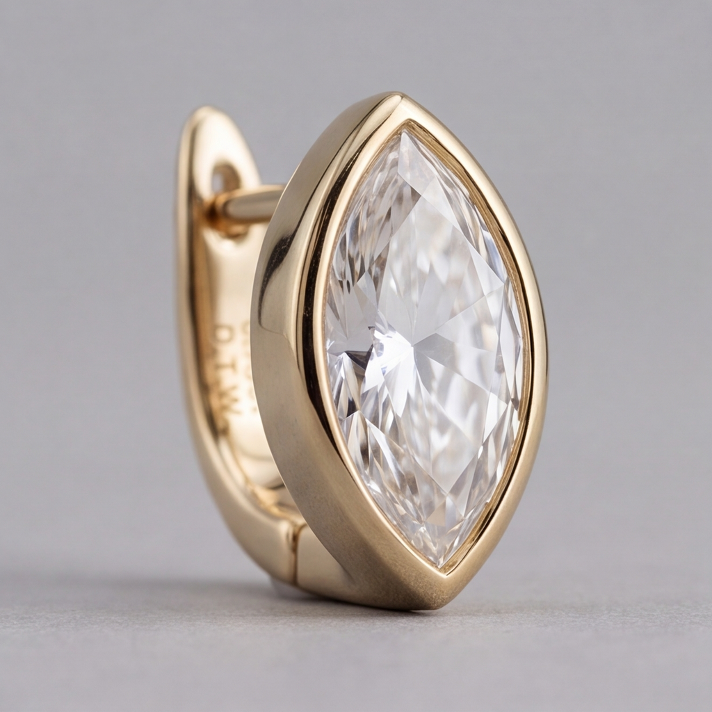 3 Ct. Lab Grown Diamond Marquise Cut Stud Earrings (EF-VS)