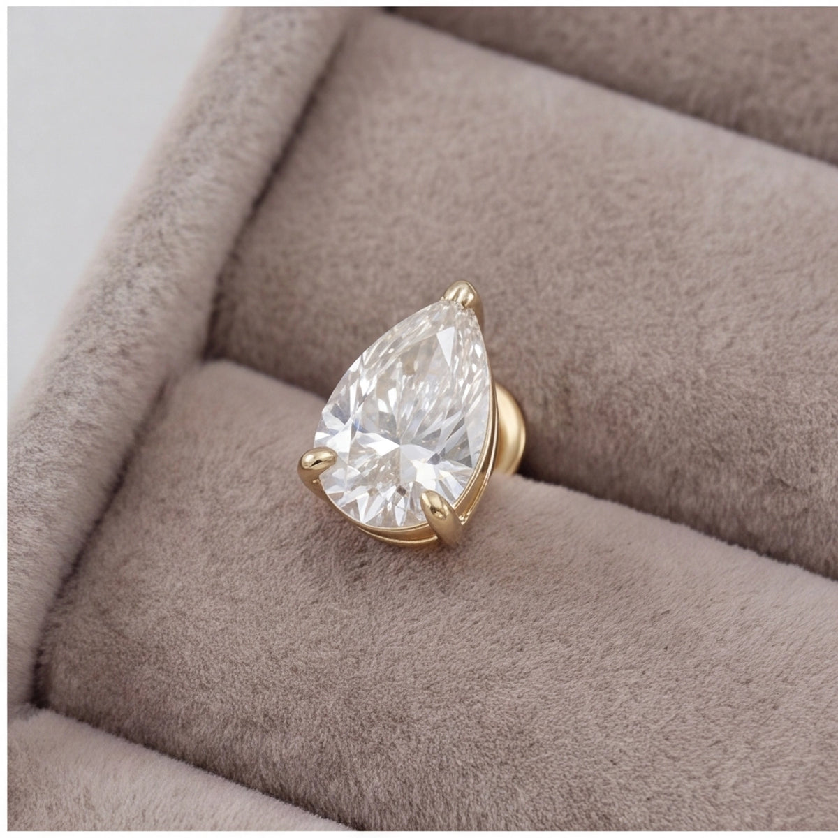 2.00 Ct. Lab Grown Diamond Pear Cut Stud Earrings (VS-EF)