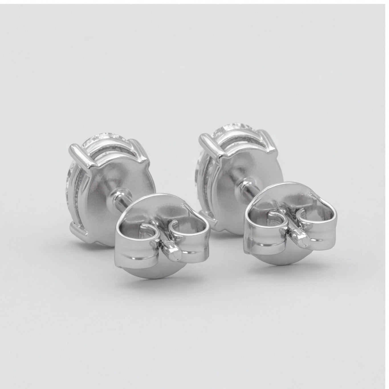 2 Ct. Oval Shape Lab Grown Diamond Stud Earrings (VS-EF)
