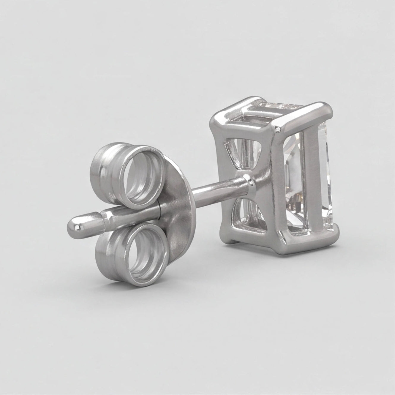 2 Ct. Lab Grown Diamond Radiant Cut Stud Earrings (EF-VS)