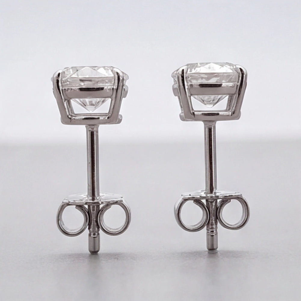 1 Ct. Lab Grown Diamond Round Cut Stud Earrings (EF-VS)
