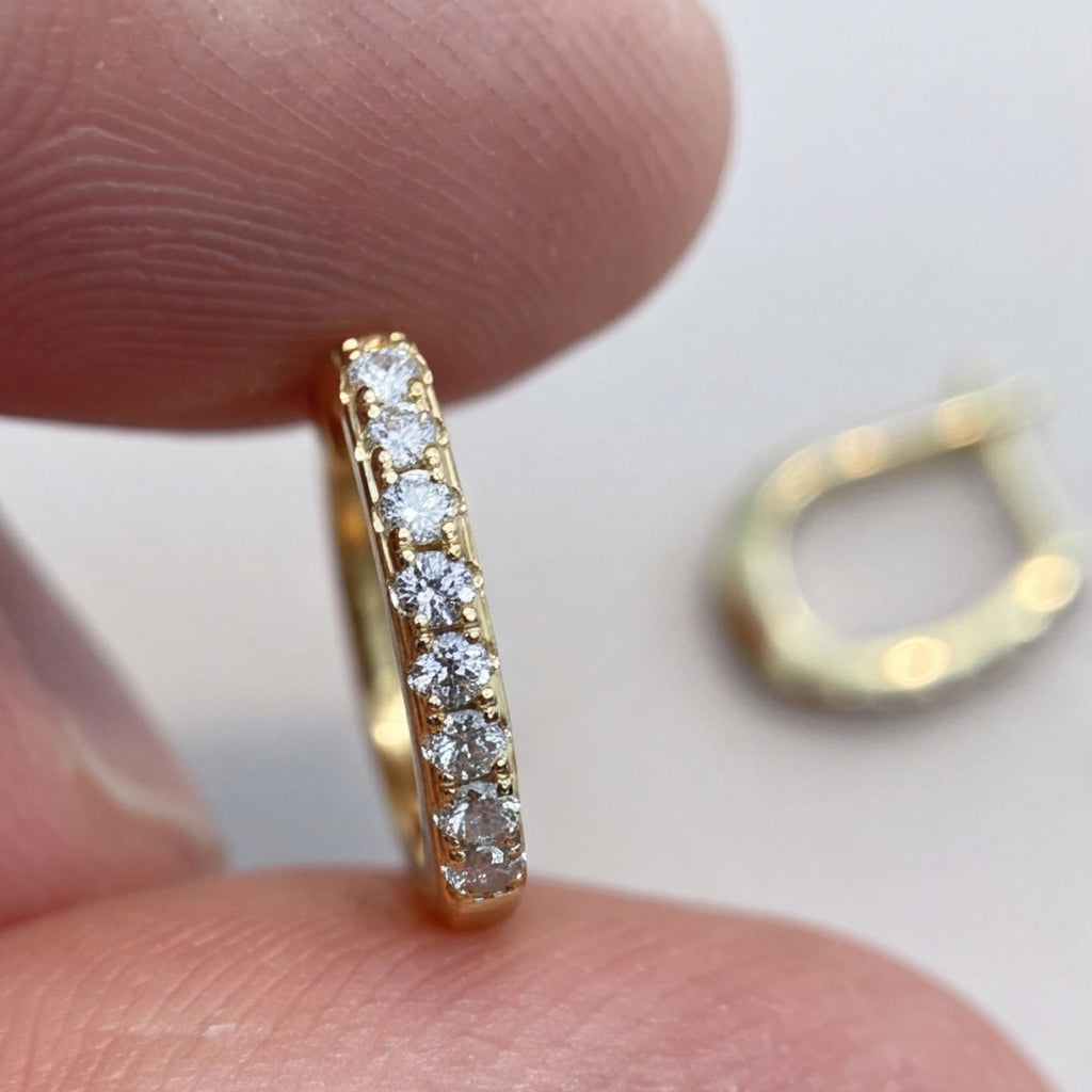 Round Cut Lab Grown Diamond 0.30 Ct. Hoop Earrings (EF-VS)