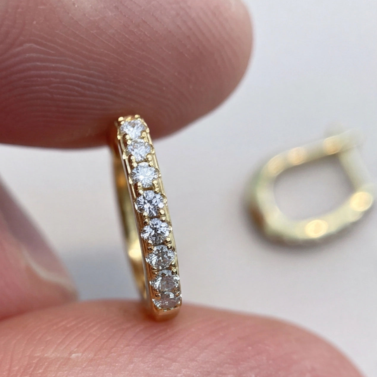 Round Cut Lab Grown Diamond 0.30 Ct. Hoop Earrings (EF-VS)
