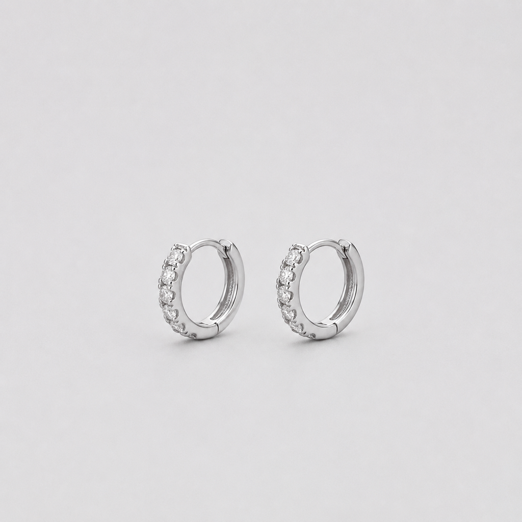 Lab-Grown Diamond Hoop Earrings Round Cut 0.40 Ct. (VS-EF)